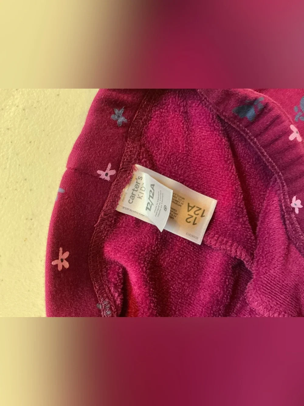 Set of 2 Excellent Condition Girls Size 12 Carters Fleece Pants
